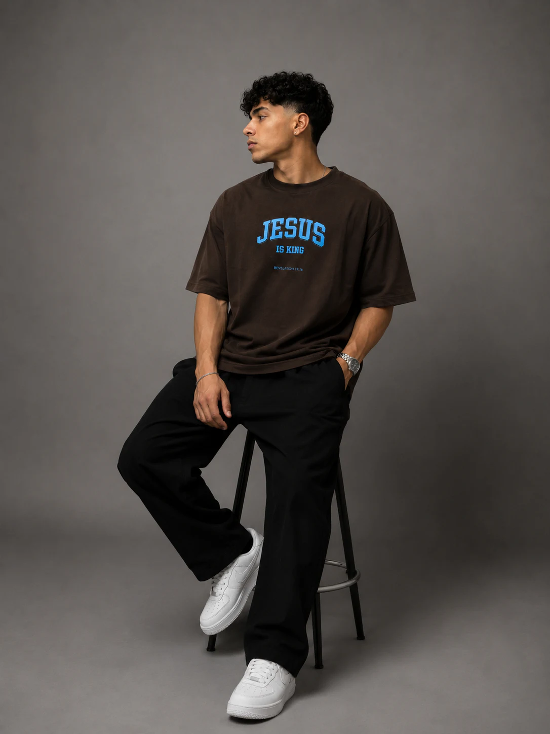 Camiseta Oversized Faith Jesus Is King foto 7